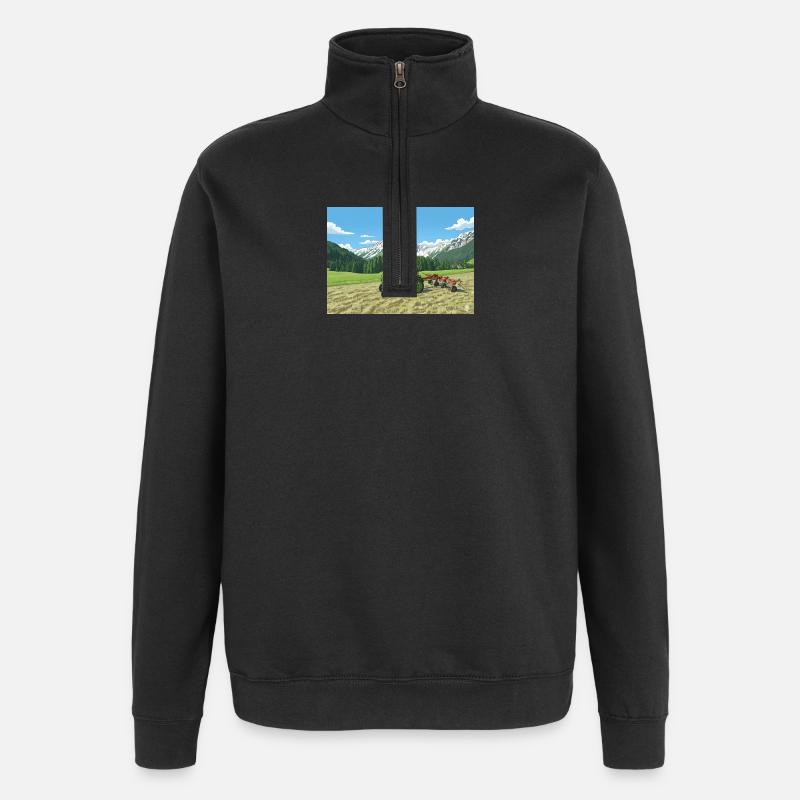 15er Steyr - Sweat à zip 1/4 - noir