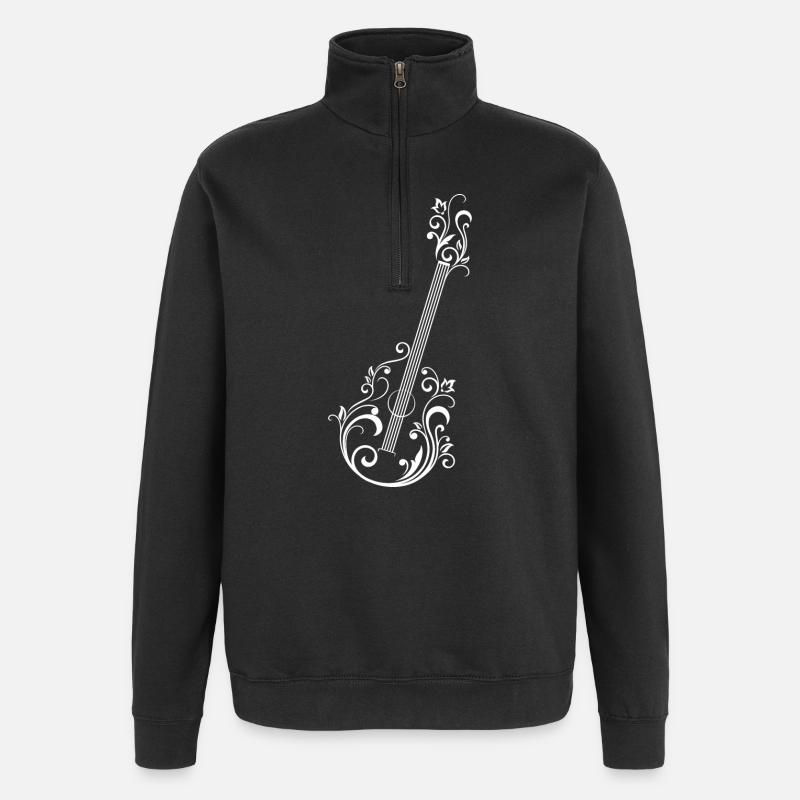 Artistic guitar design - Quarter-Zip Sweatshirt - black