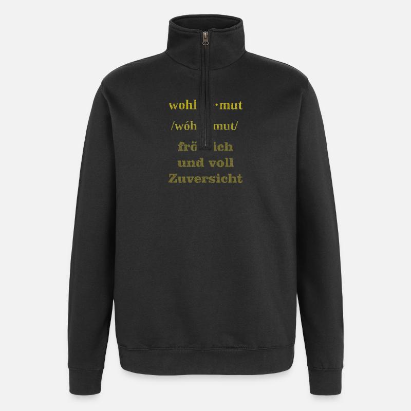 wohlgemut - Quarter-Zip-Sweatshirt - Schwarz