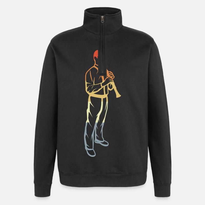 Clarinettes Garçon - Sweat à zip 1/4 - noir