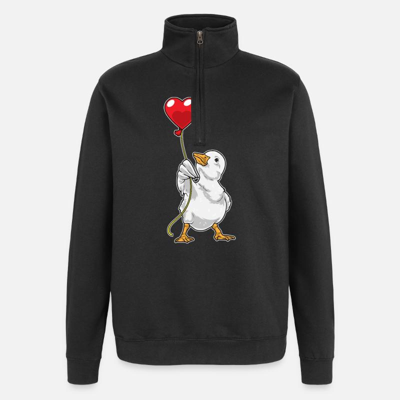 Ballon canard - Sweat à zip 1/4 - noir