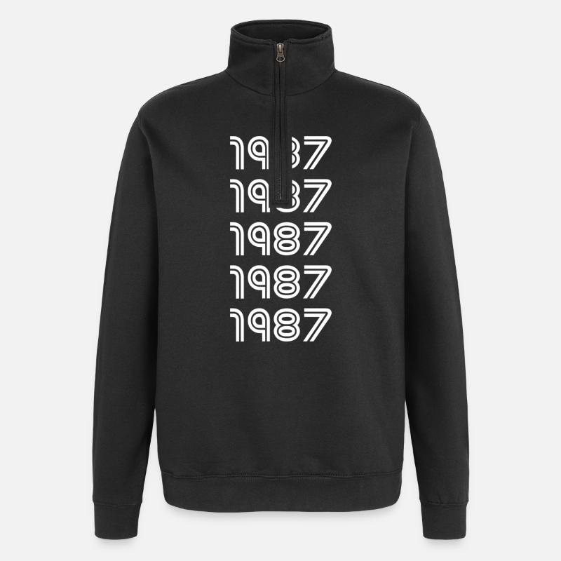 Année de naissance 1987 - Sweat à zip 1/4 - noir