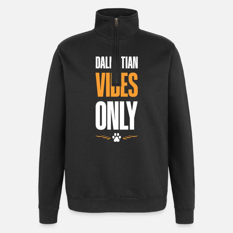 Dalmatiner Vibes Only - Quarter-Zip-Sweatshirt - Schwarz