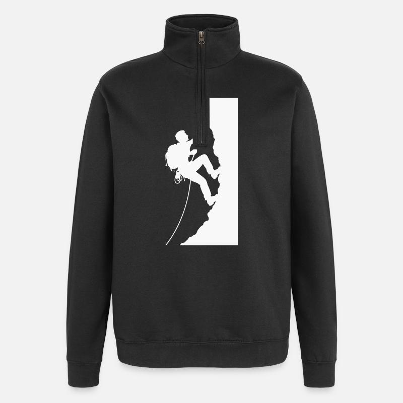 Bergsteiger - Quarter-Zip-Sweatshirt - Schwarz