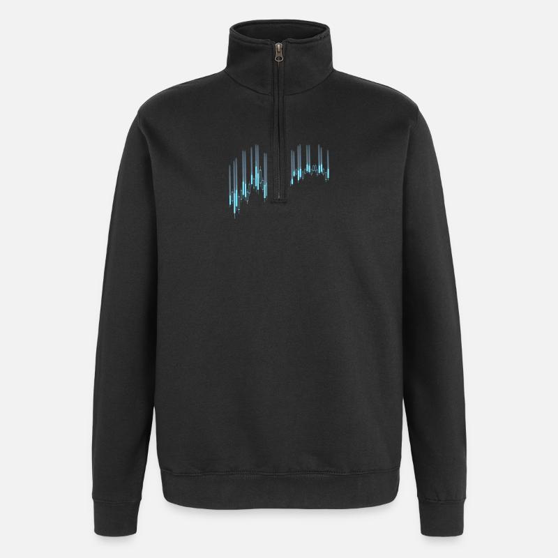 Candlestick chart - Quarter-Zip Sweatshirt - black