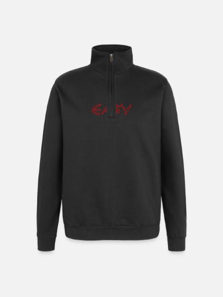 Easy - Quarter-Zip Sweatshirt - black