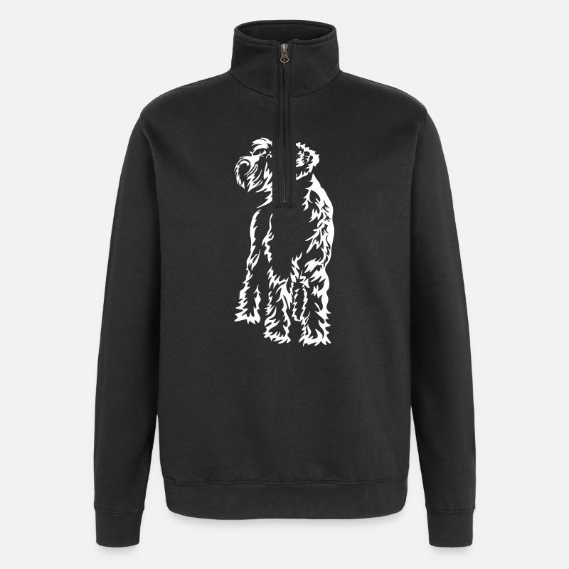 Riesenschnauzer "Black Edition" - Quarter-Zip-Sweatshirt - Schwarz