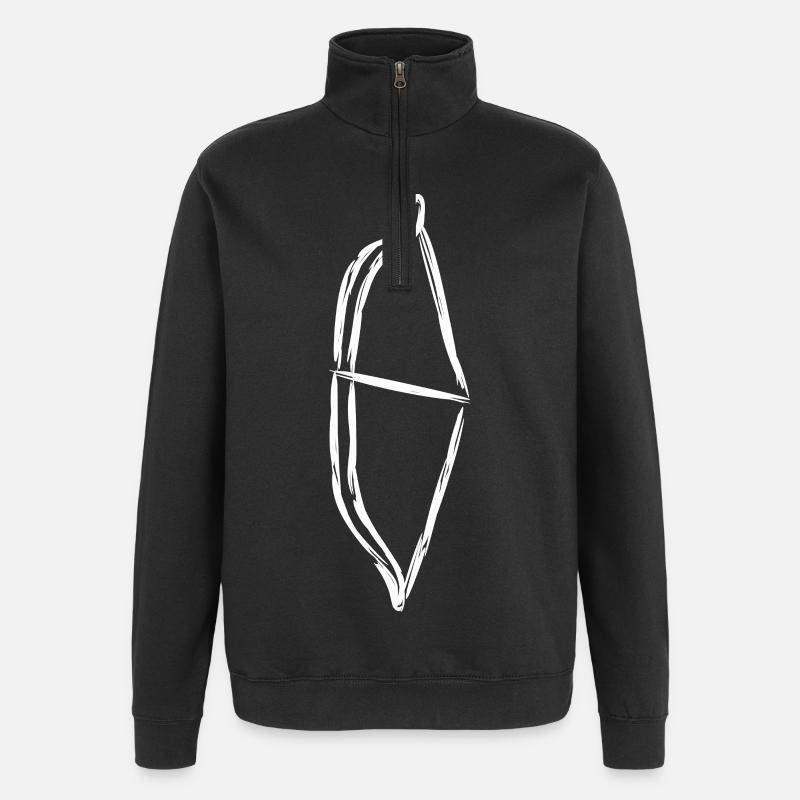 Bow Sketch - Quarter-Zip Sweatshirt - black
