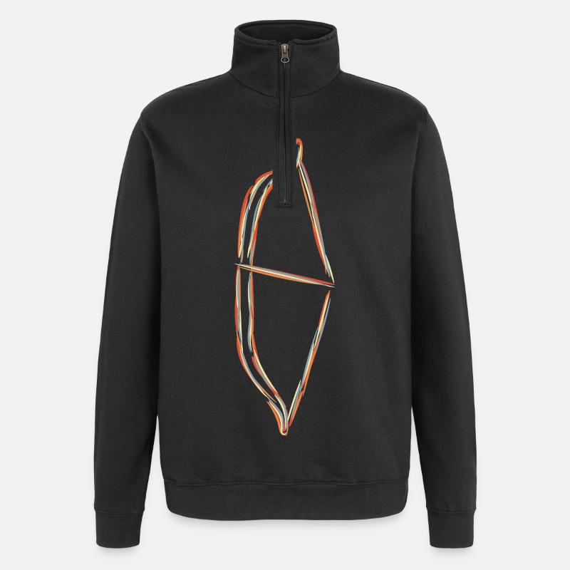 Arc et flèches - Sweat à zip 1/4 - noir