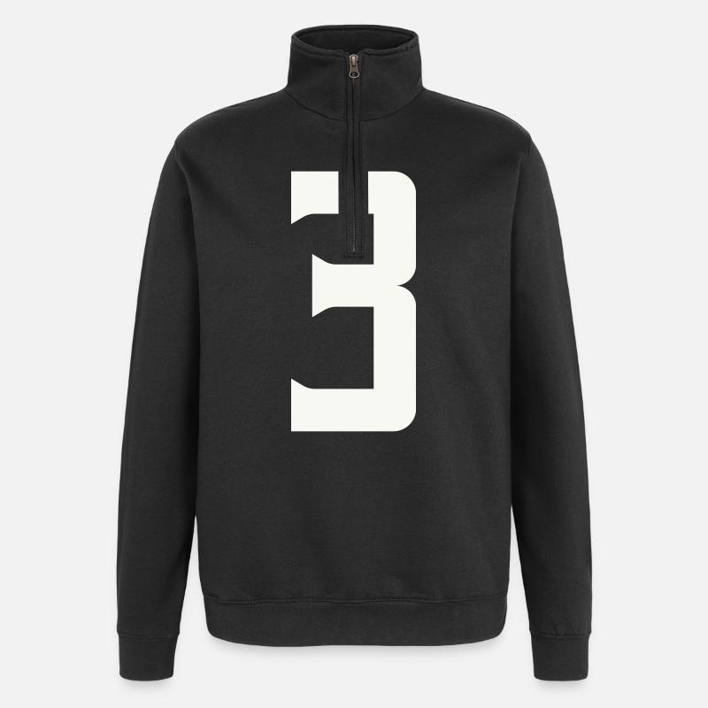 3 - Sweat à zip 1/4 - noir