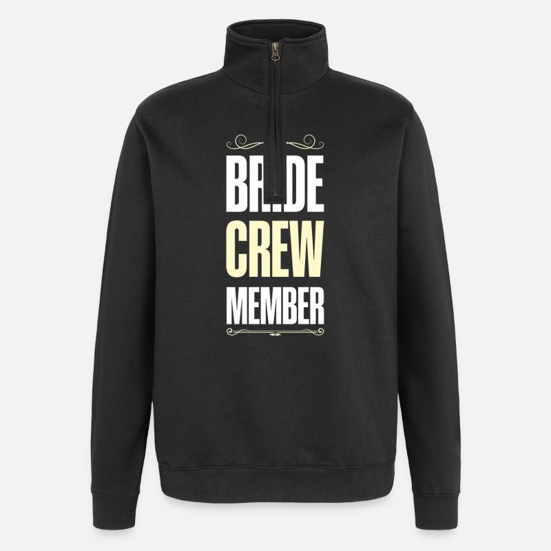 Équipage de la mariée - Sweat à zip 1/4 - noir