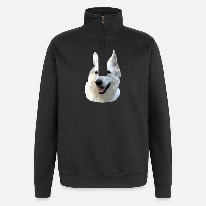 White Shepherd - Quarter-Zip Sweatshirt - black