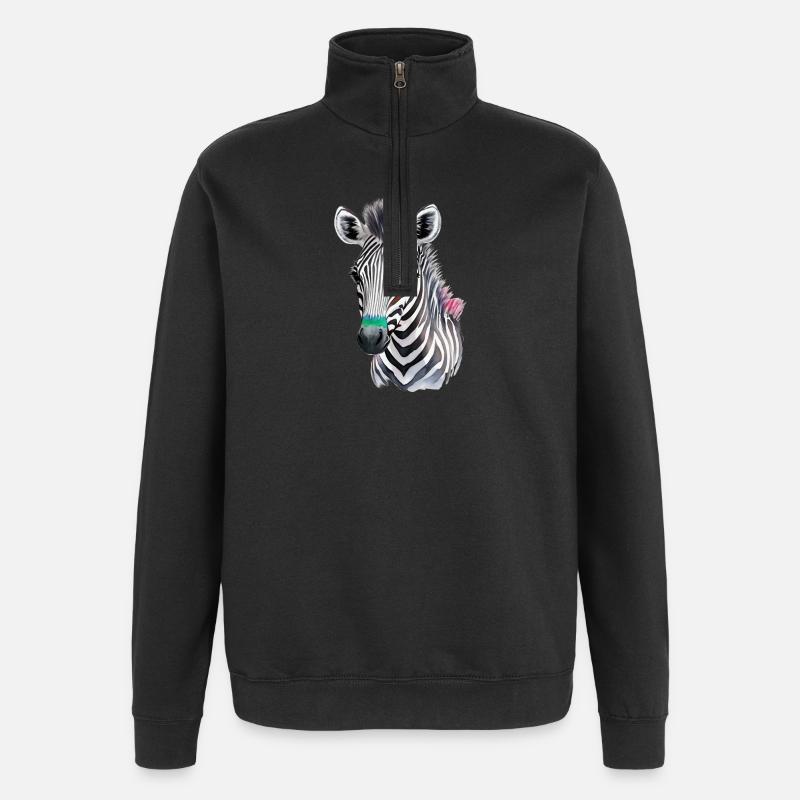 Puledri Zeba - Felpa con zip 1/4 - nero