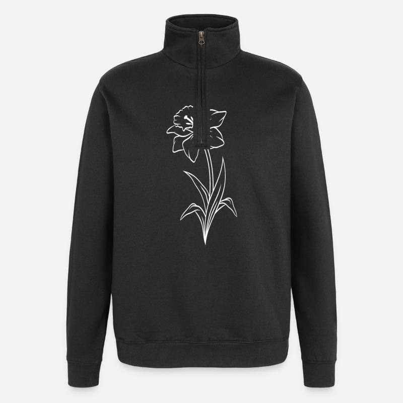 Narcisse - Sweat à zip 1/4 - noir