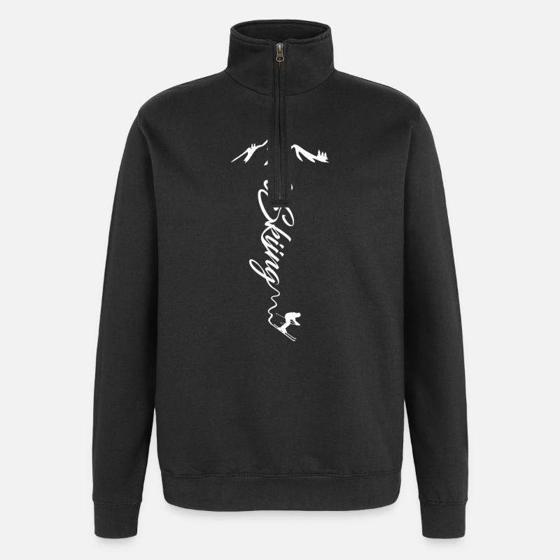 Skifahren _ Ski - Sweat à zip 1/4 - noir
