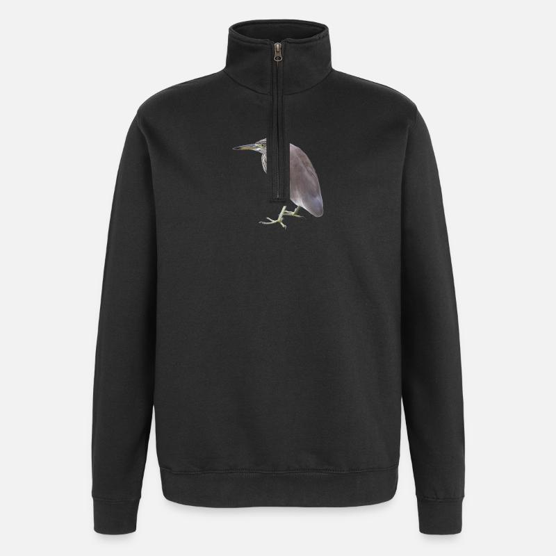 Bacchusreiher - Quarter-Zip-Sweatshirt - Schwarz