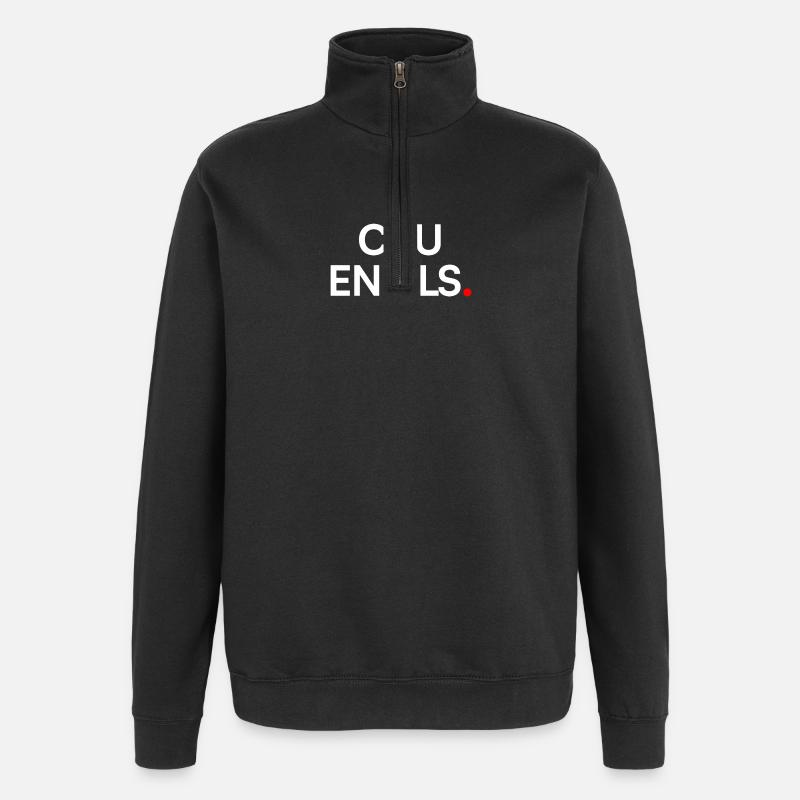 CPU en PLS humour geek travail - Sweat à zip 1/4 - noir