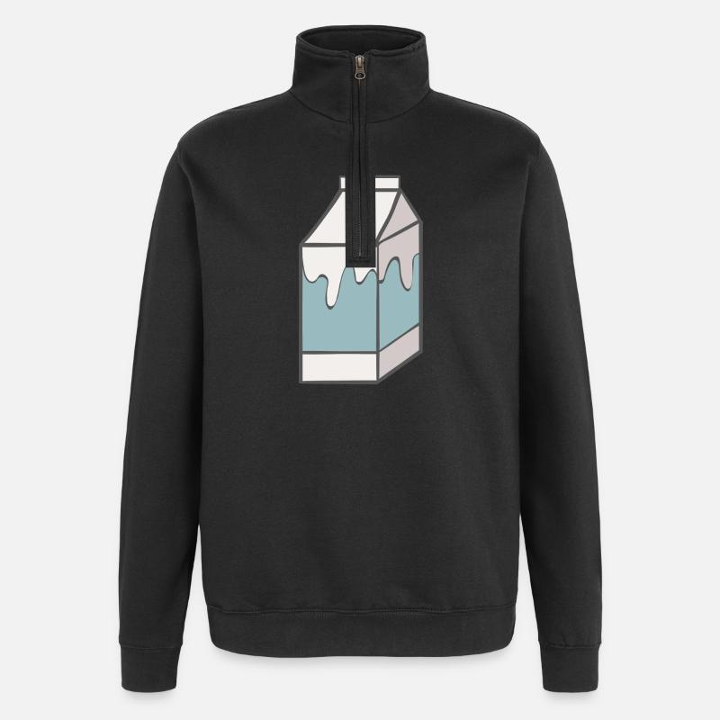 milk - Quarter-Zip Sweatshirt - black