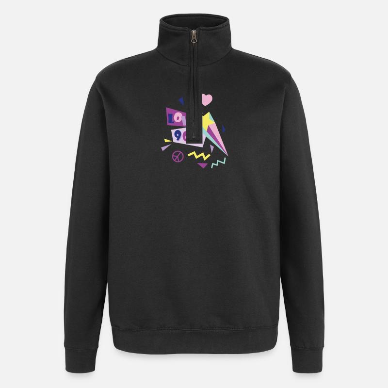90s - Quarter-Zip Sweatshirt - black
