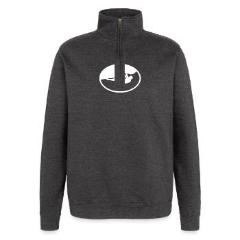 Outdoor Boulderer - Quarter-Zip Sweatshirt - charcoal grey - Front - AI Model Female 172 light (172cm) & AI Model Male 178 dark (178cm)