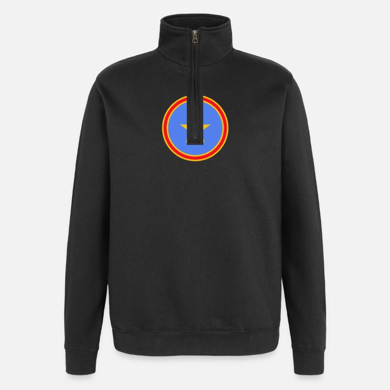 FARBEN DES KONGO - Quarter-Zip-Sweatshirt - Schwarz