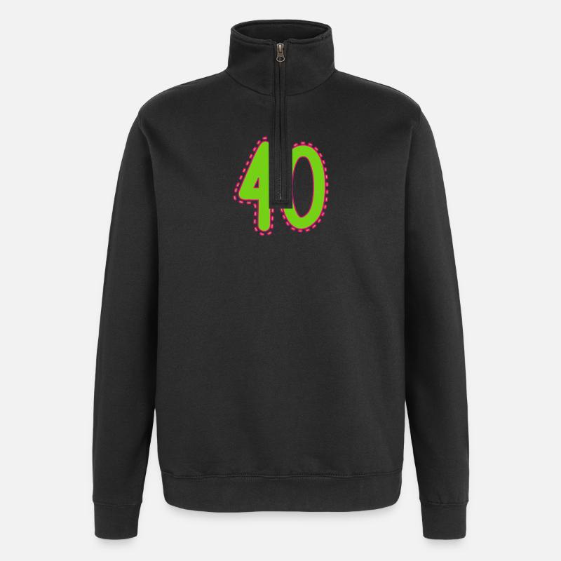 40. 40 ANS. 40e ANNIVERSAIRE - Sweat à zip 1/4 - noir