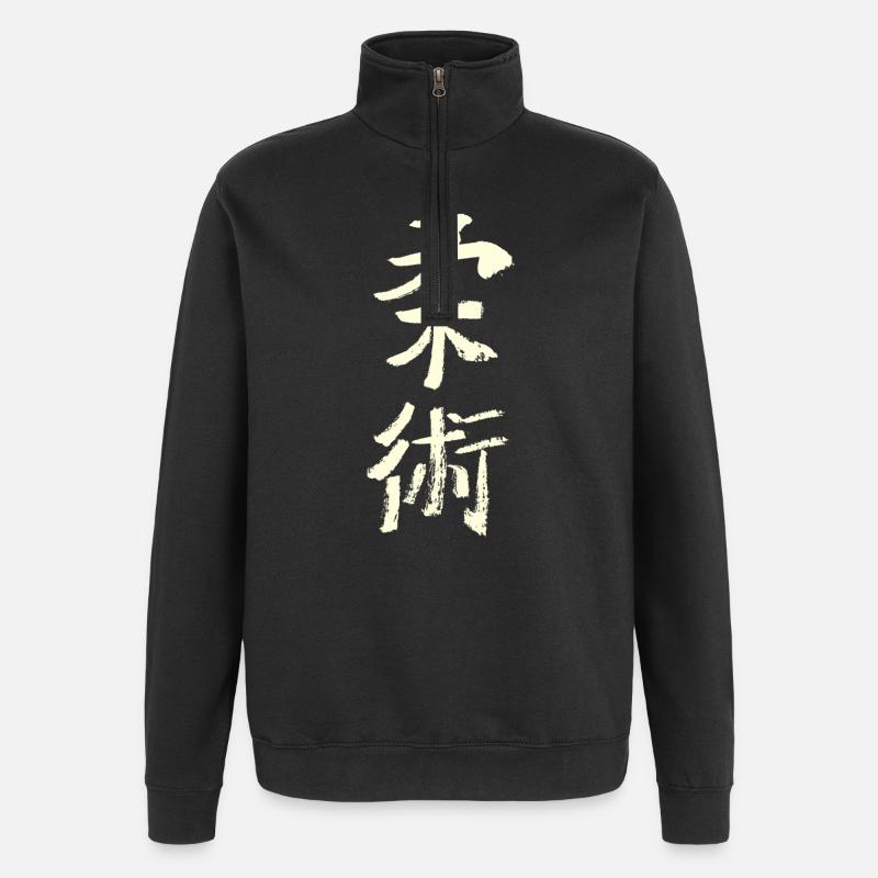 Jiujitsu - Japanisch - Quarter-Zip-Sweatshirt - Schwarz
