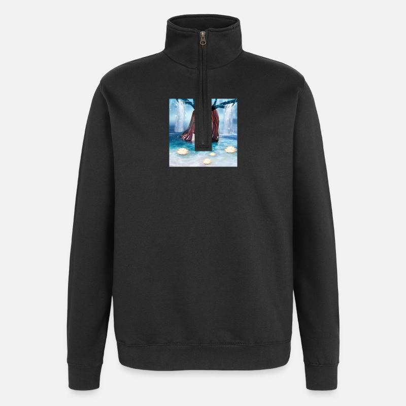 Nymphe - Quarter-Zip-Sweatshirt - Schwarz