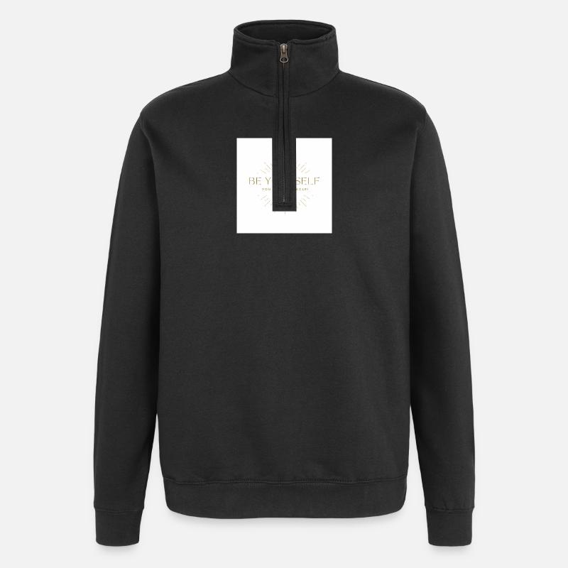 Soyez vous-même, vous êtes un miracle ! - Sweat à zip 1/4 - noir