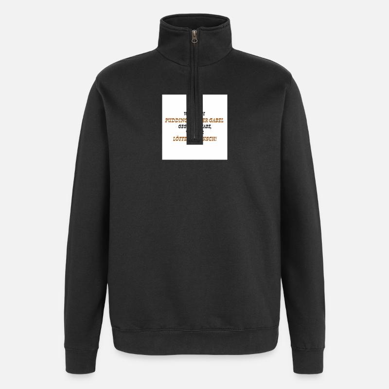 Dreckscher Löffel - Quarter-Zip-Sweatshirt - Schwarz