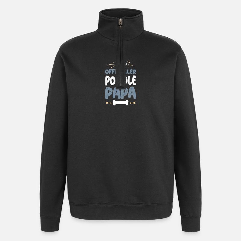 Poodle - Quarter-Zip Sweatshirt - black