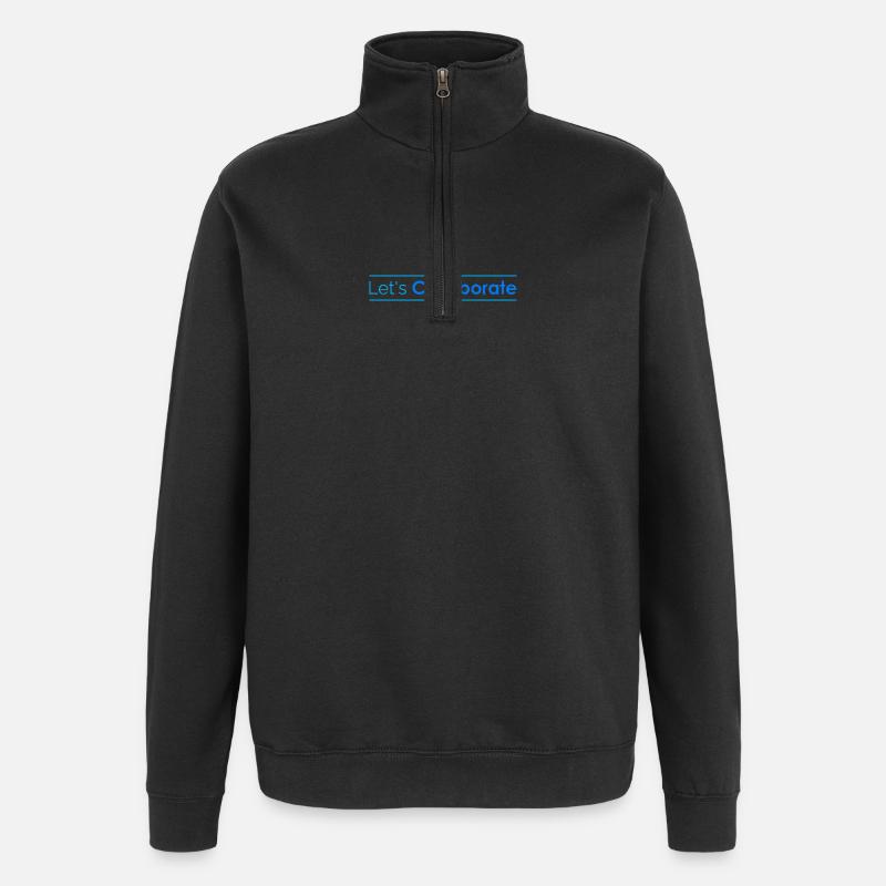 Collaborons - Sweat à zip 1/4 - noir