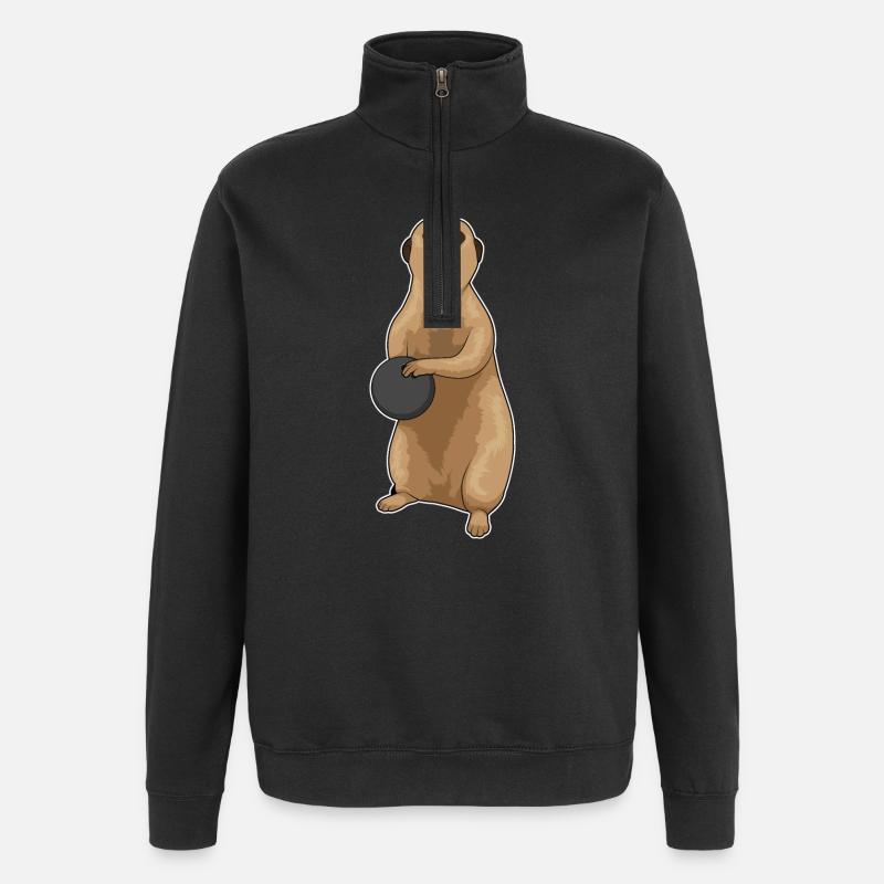 Suricate Boule de bowling - Sweat à zip 1/4 - noir