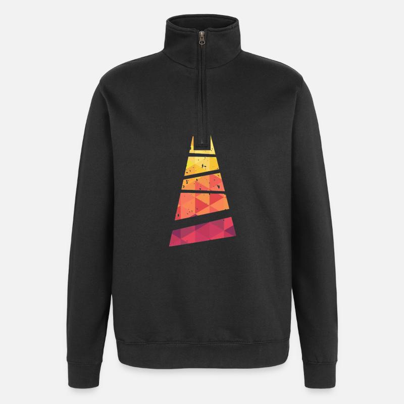 Sapin de Noël - Weihnachtsbaum - Weihnachten - Sweat à zip 1/4 - noir