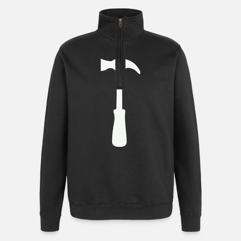 Silhouette du marteau - Sweat à zip 1/4 - noir