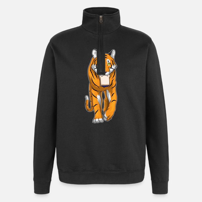 Tiger Sandwich - Quarter-Zip-Sweatshirt - Schwarz