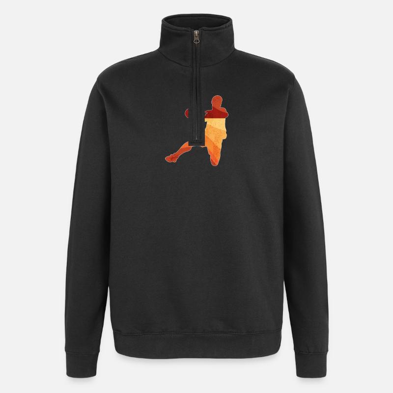 Dunk au basket en rétrogradient - Sweat à zip 1/4 - noir