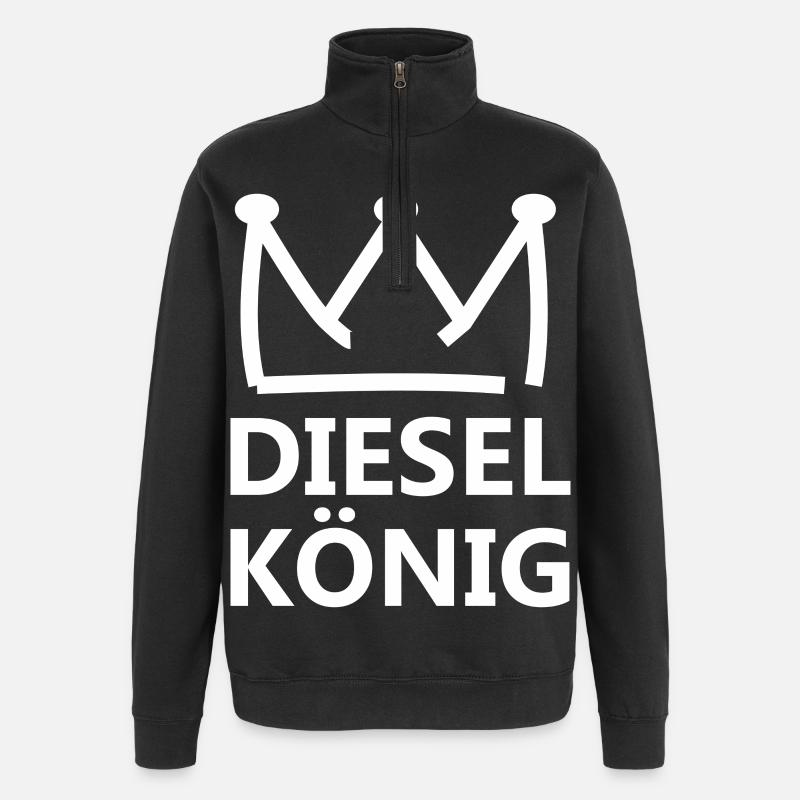 Roi du diesel - Sweat à zip 1/4 - noir