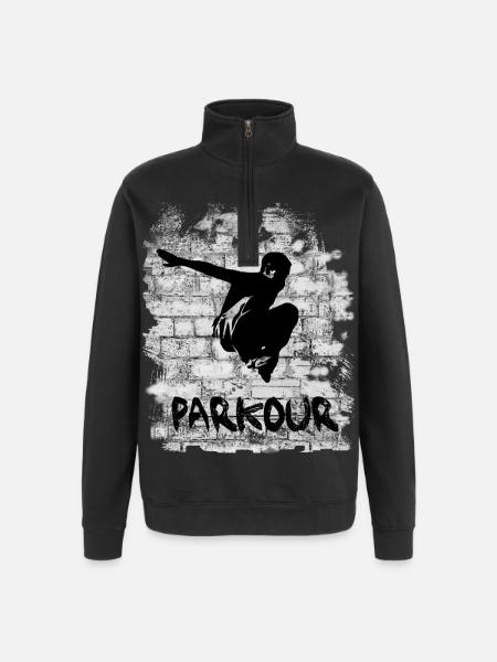 Parkour - Quarter-Zip Sweatshirt - black