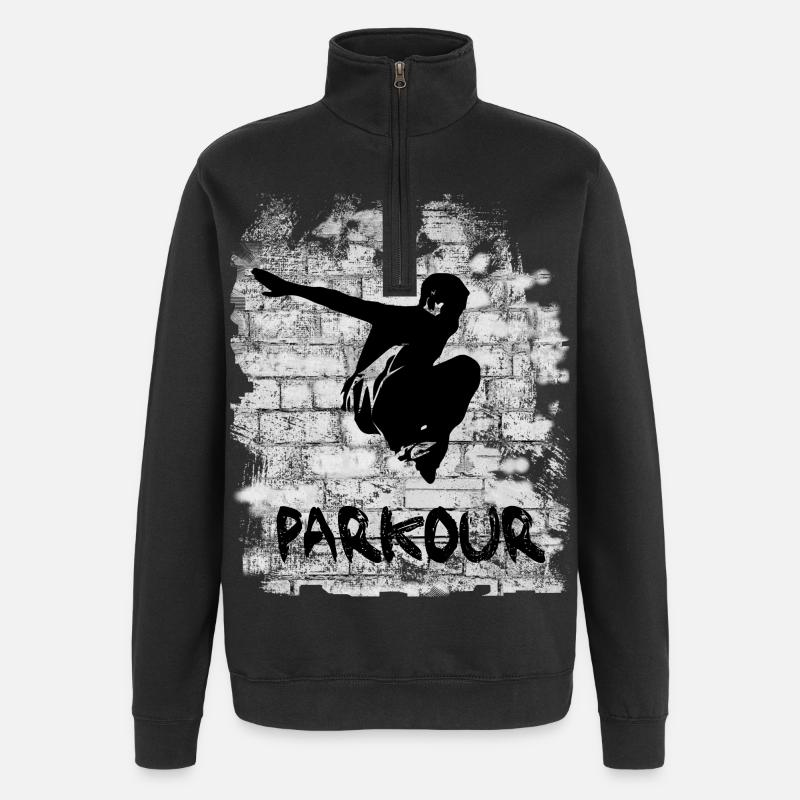Parkour - Sweat à zip 1/4 - noir