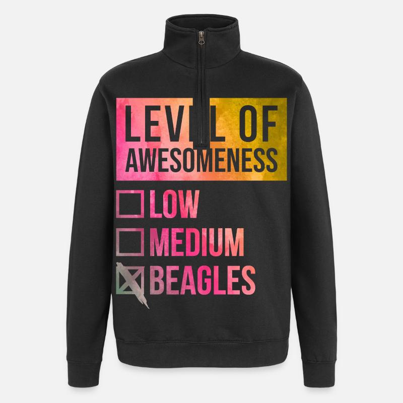beagle - Sweat à zip 1/4 - noir