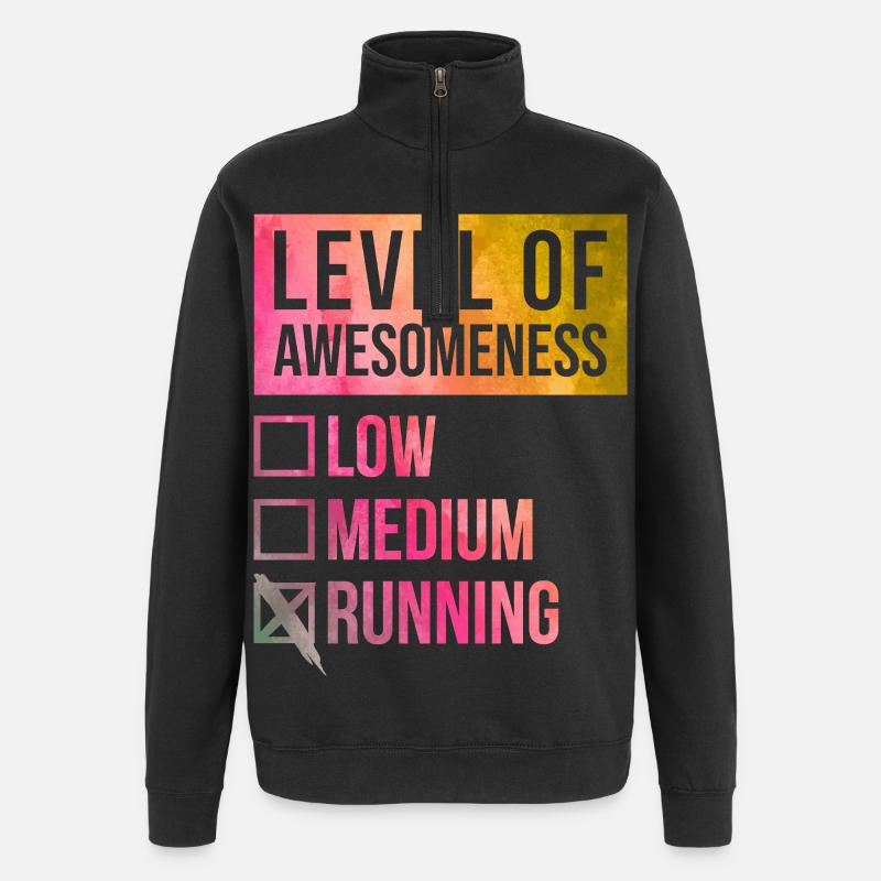 course - Sweat à zip 1/4 - noir