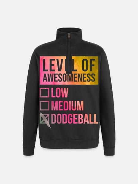 Dodgeball Dodgeball Dodgeball - Quarter-Zip Sweatshirt - black