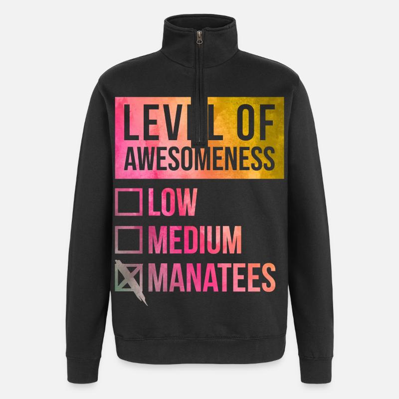 Manatee - Quarter-Zip Sweatshirt - black