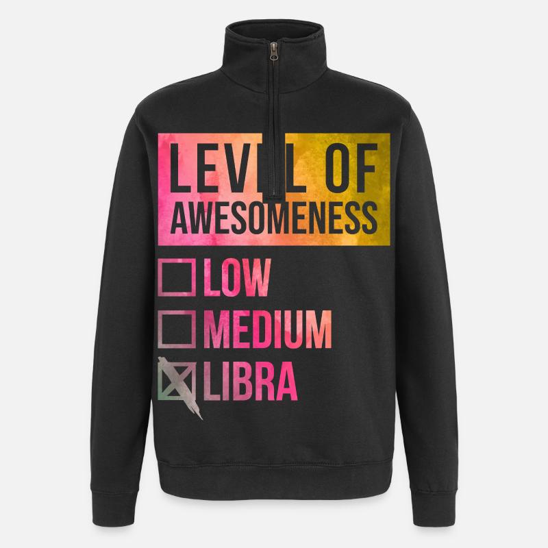 Libra - Quarter-Zip Sweatshirt - black