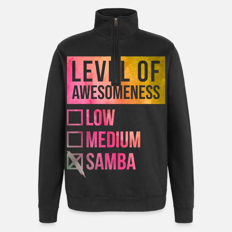 Samba - Sweat à zip 1/4 - noir