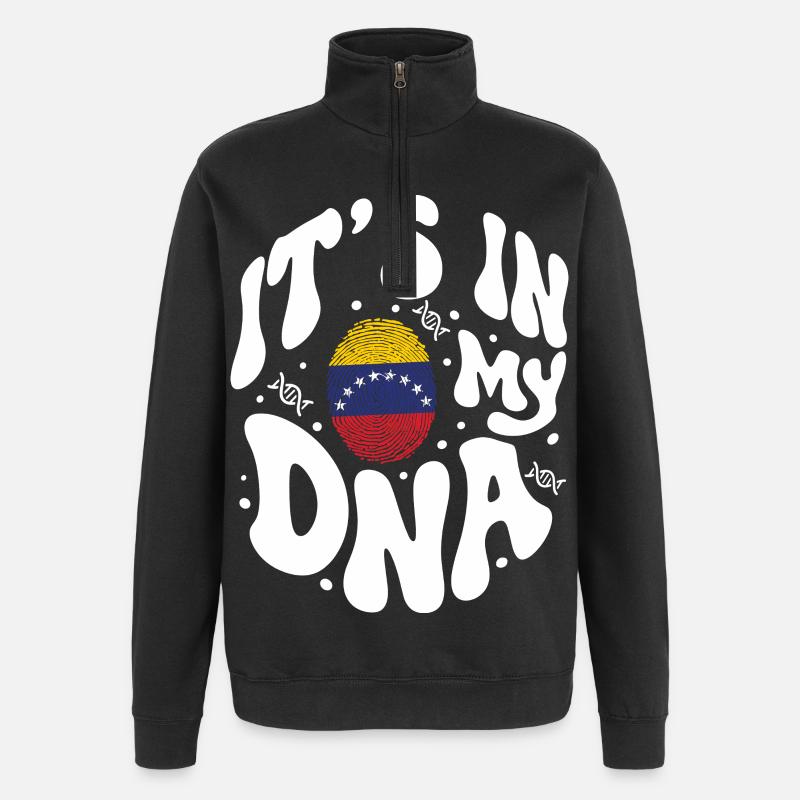 ADN vénézuélien Venezuela Drapeau hispanique - Sweat à zip 1/4 - noir