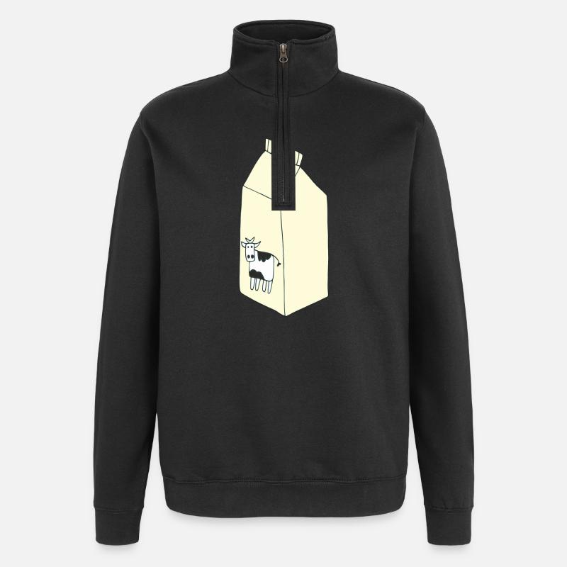 milchtüte - Quarter-Zip-Sweatshirt - Schwarz