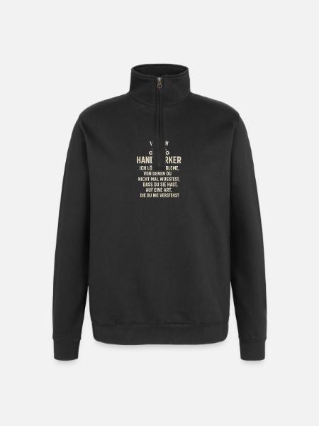 Ich bin Handwerker - Quarter-Zip-Sweatshirt - Schwarz