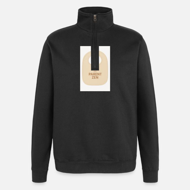 Cool Zen Baby Bib - Quarter-Zip Sweatshirt - black